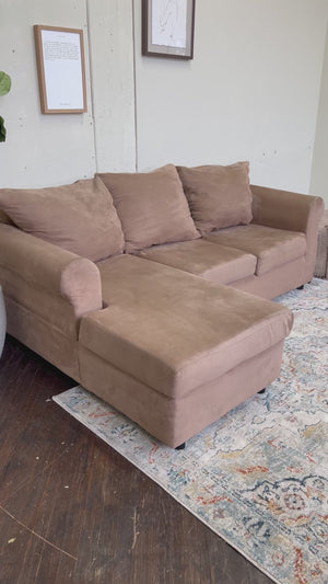 FREE DELIVERY! 🚚 - Light Brown Sectional Couch with Chaise