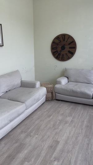 FREE DELIVERY! 🚚 - Jordan’s Furniture Eggshell Oversized Deep Seat Loveseat Couch Set
