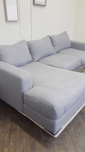 FREE DELIVERY! 🚚- Blueish Gray Modern Sectional Couch with Chaise