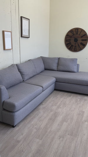 FREE DELIVERY! 🚚 - Bob’s Furniture Blueish Gray Deep Seat Sectional Couch with Chaise