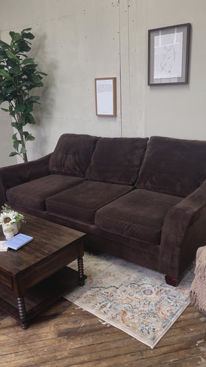 FREE DELIVERY! 🚚 - Jordan’s Klaussner Brown Suede 3 Seater Couch